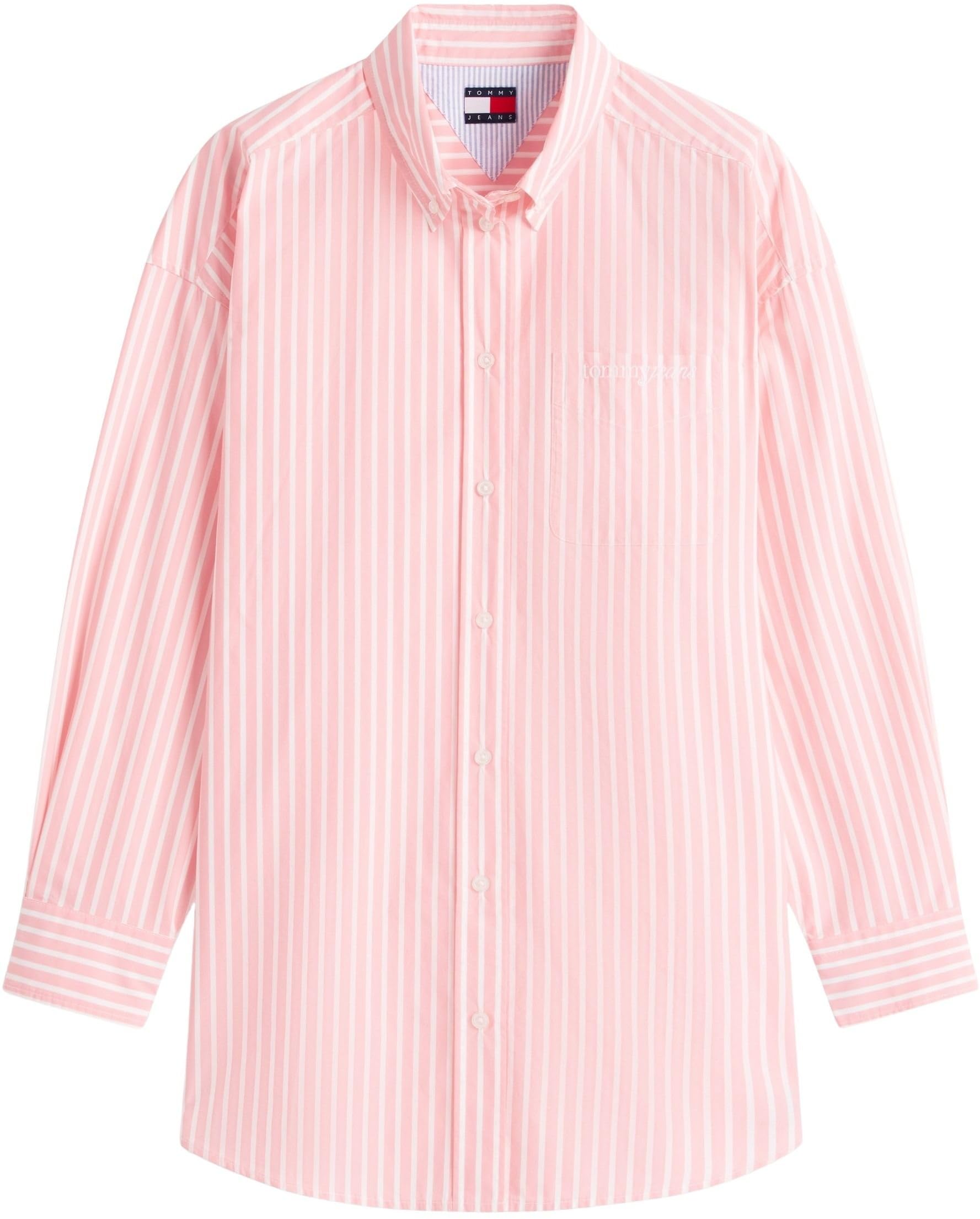 Tommy Jeans Tjw Ovs Poplin Shirt Dw0dw22218 Blusas L/S Mujer (Pack de 1)