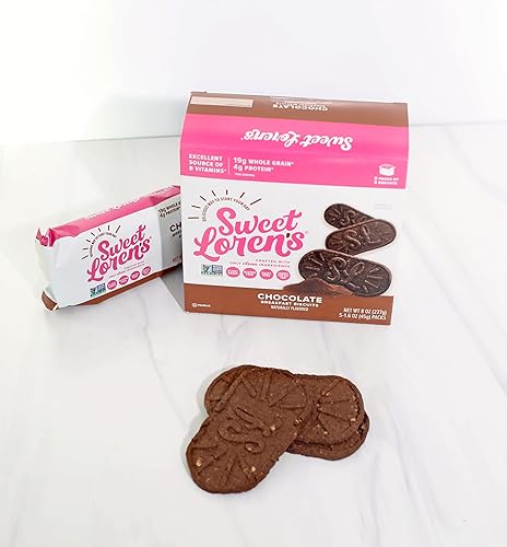Miniatura 4 de Sweet Loren's Galletas de desayuno  Chocolate  Sin gluten, sin lácteos, bocadillos sin nueces  Paquete de 6 cajas (30 porciones en total, 1.6 onzas