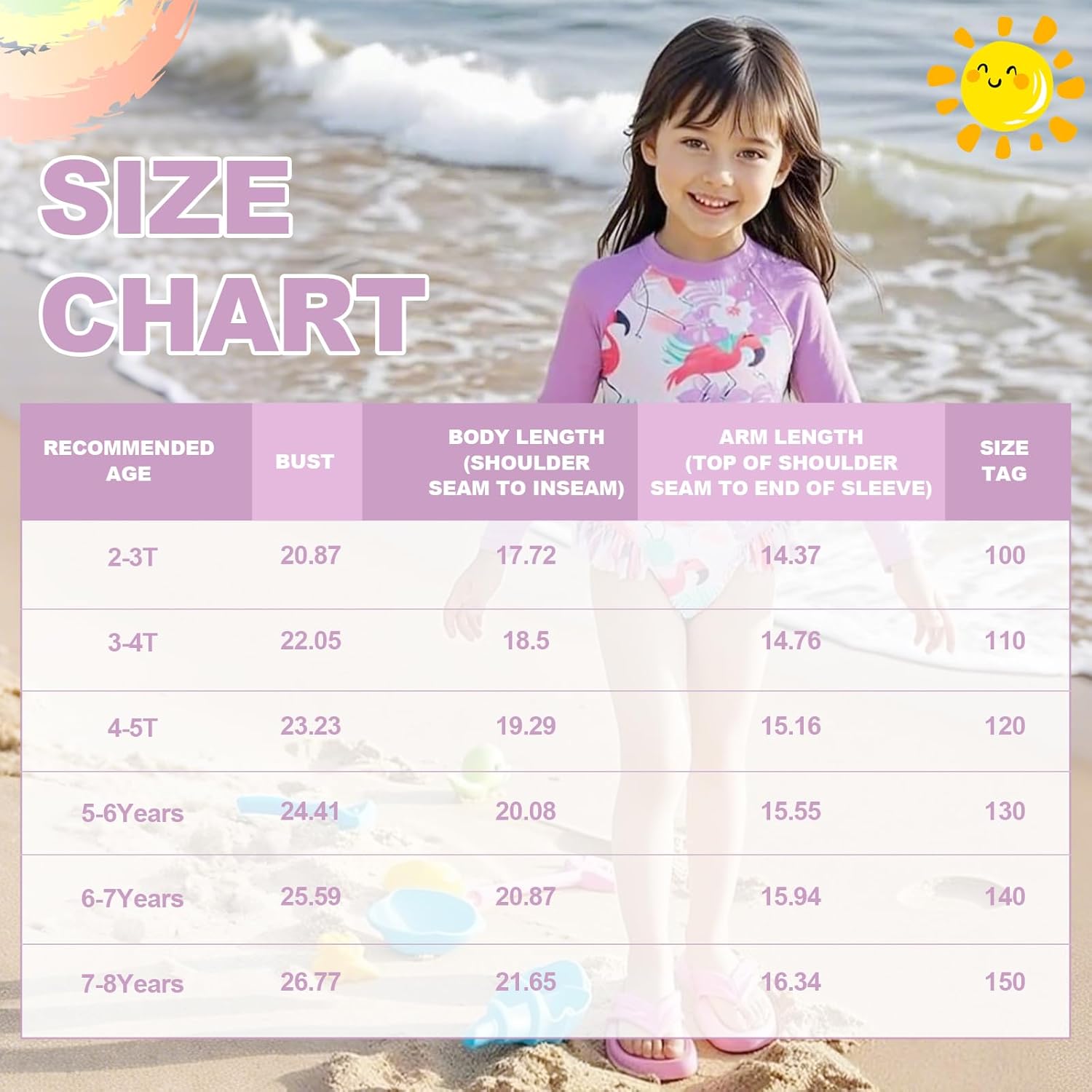 Girls One Piece Long Sleeve Swimsuit Rash Guard Zipper Bathing Suit UPF50+ Toddler Kids Beach Bikini Swimwear Suit - Image 6