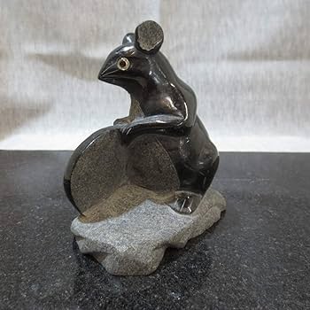 Amazon.co.jp: ねずみ ネズミ 干支 鼠 置物 彫刻 オブジェ 文鎮