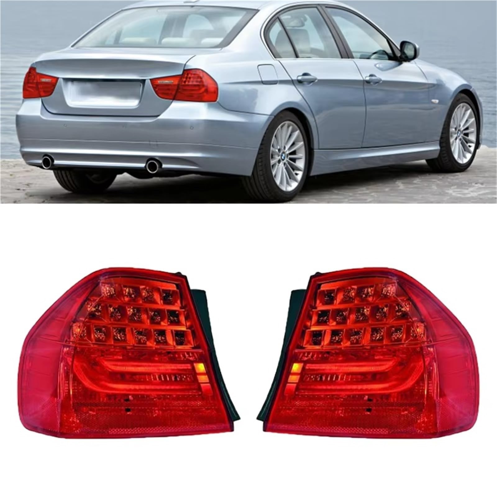 Fanali Posteriori Per BMW SERIE 3 E90 2008 2009 2010 2011 Auto LED Lampada Coda Posteriore Freno Lato Fanali Posteriori 63217289425 63217289426(Sinistra)