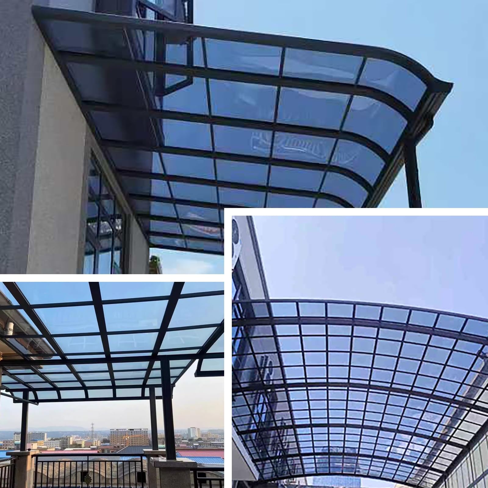 Lastre Di Copertura In Policarbonato Trasparente – Protezione UV, Anticaduta, Riduzione Rumore, Per Serra, Garage E Gazebo (60x100 Cm, Marrone)