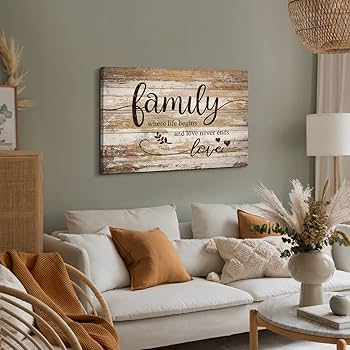 Amazon.co.jp: Bless This Home 壁装飾 素朴な家族 リビング