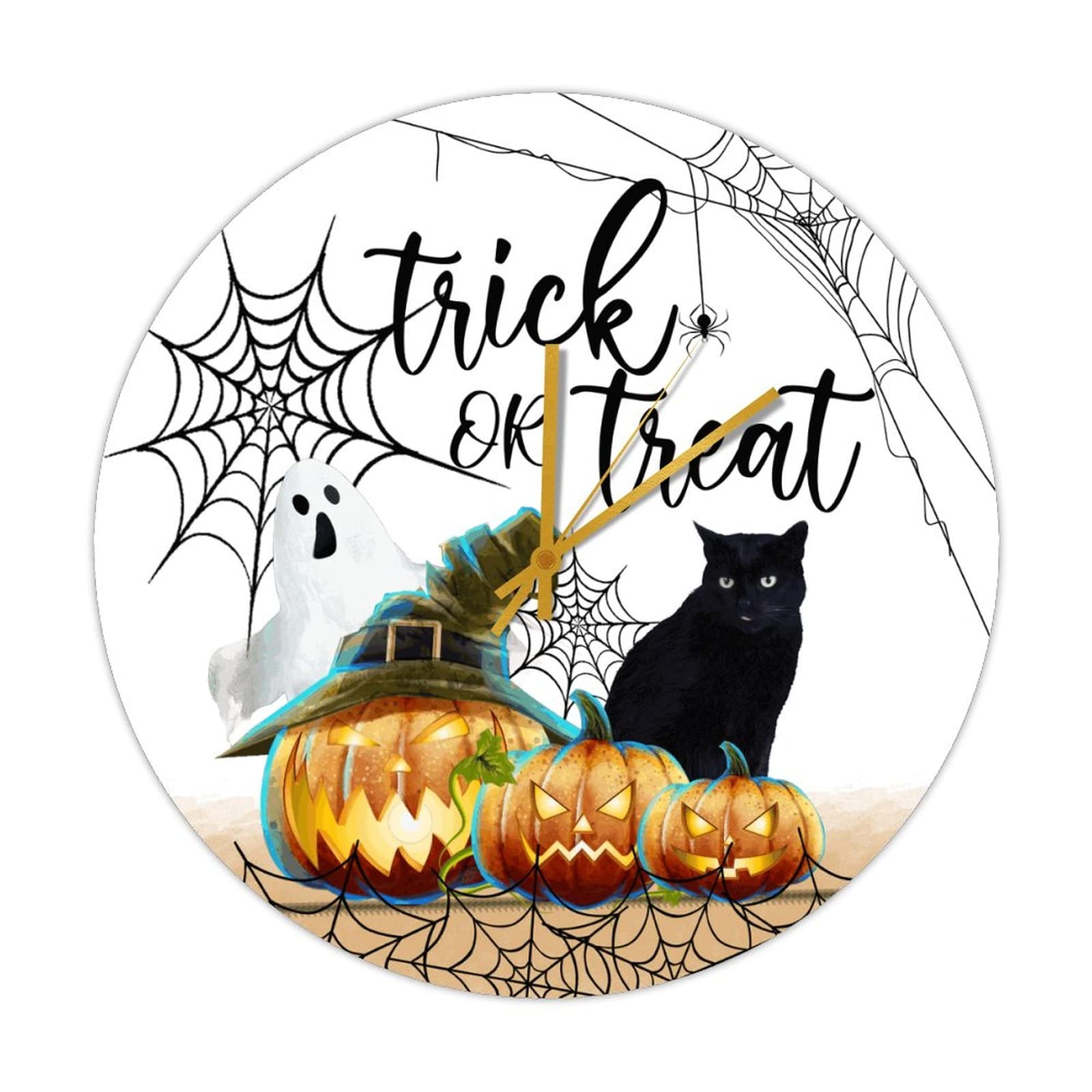 Horloge murale vintage Halloween en bois pour décorer votre cuisine en automne