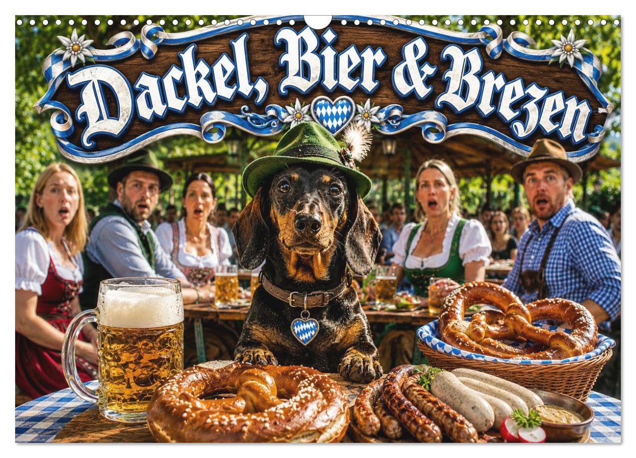 Calendrier 2027 · Teckels, bière et bretzels