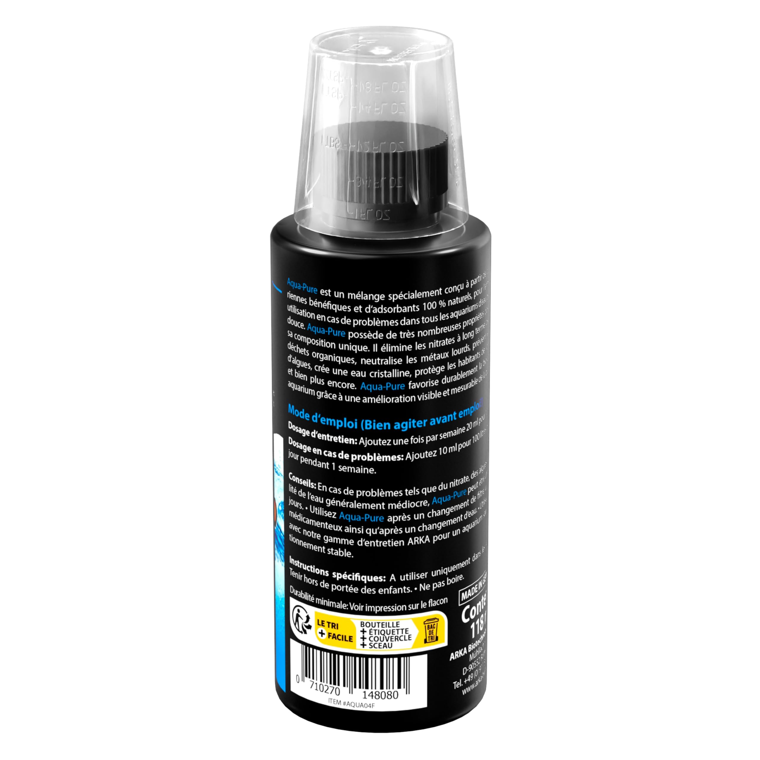 Clarificateur d’eau aquarium 118 ml – MICROBE-LIFT Aqua-Pure – élimine la turbidité de manière visible – eau cristalline sans produits chimiques – filtre biologique liquide pour eau douce & eau de mer - 3