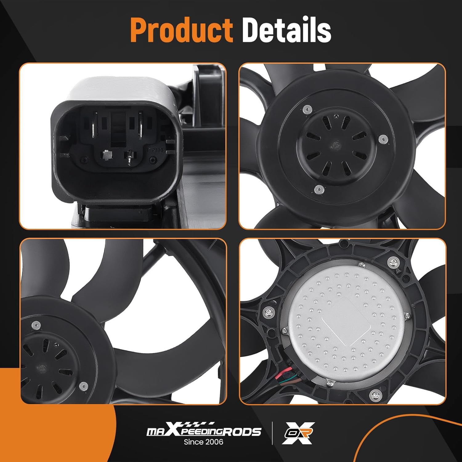 maXpeedingrods Engine Radiator Cooling Fan Assembly for BMW 528i 530i 535i xDrive 640i 740i 740Li 2009-2015 Replacement 17428509741 17427599493 600W