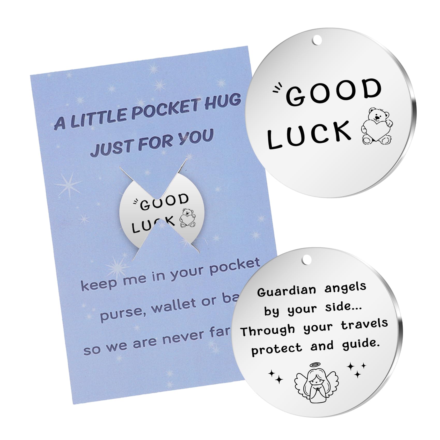 Hroanc Multi-colored Inspirational Keychain for Women Men Best Friend Graduation Long Distance Relationship Positive Keyring Gift Ideas