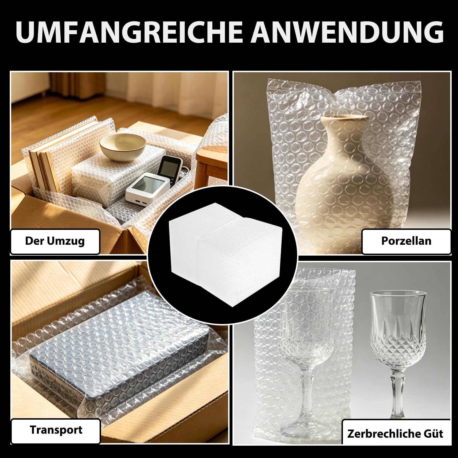 Luftpolsterbeutel 100 Stück, 20x25 cm, Doppelwandige, klare Luftpolstertaschen, nicht selbstversiegelnd. Luftpolsterumschläge sind ideal für Versand, Lagerung & Umzug