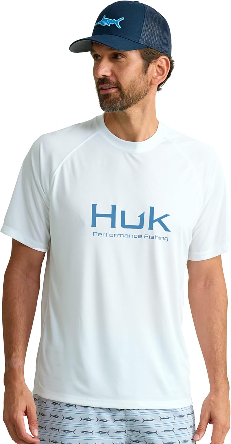 HUK Mens Pursuit Short Sleeve, Performance Shirt + Sun Protection