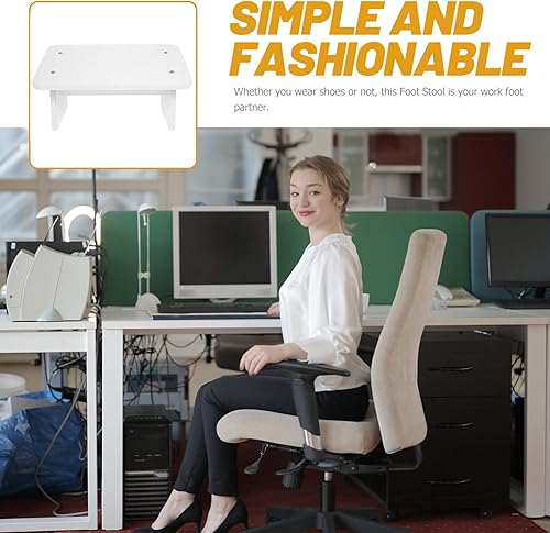 Miniatura 7 de EXCEART Taburete de madera para entrenamiento para ir al baño, taburete rectangular para cama, escalón, reposapiés, taburete de noche, debajo del