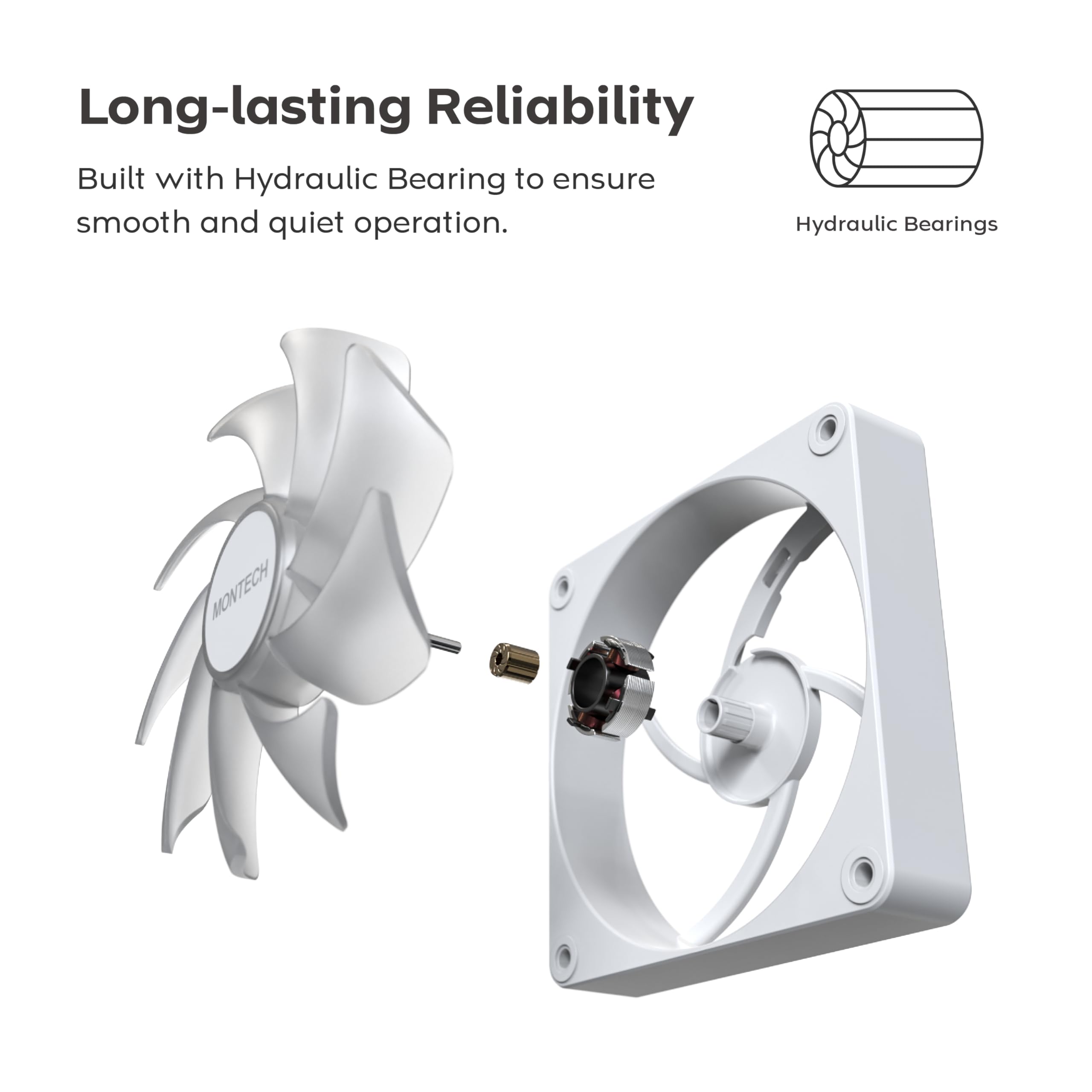 MONTECH GF120 V2 ARGB Ventilador de caja de 120 mm, diseño elegante y minimalista, alto flujo de aire, rodamiento hidráulico, rendimiento silencioso, iluminación ARGB vibrante, paquete 3 en 1 con hub