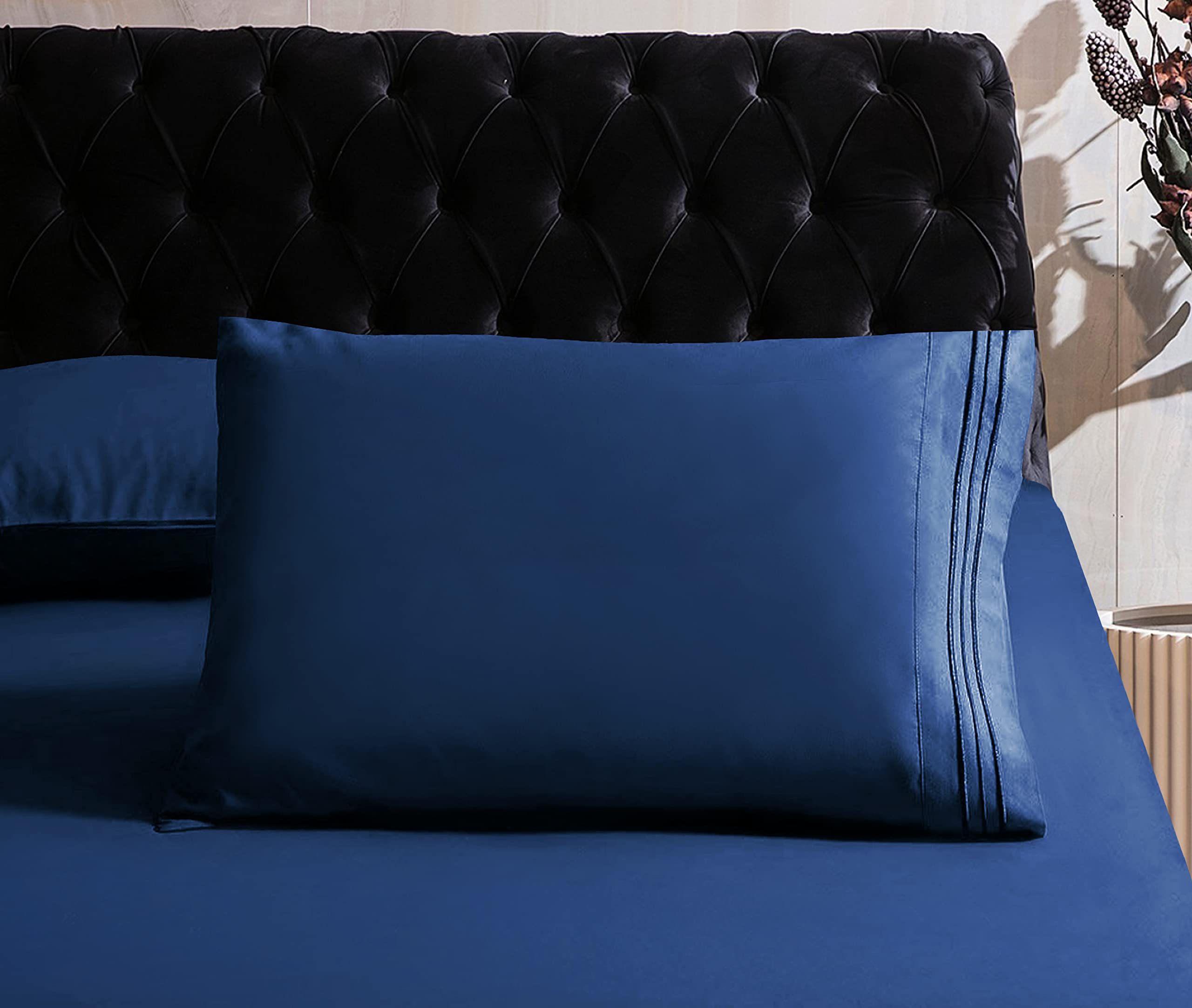 Mocassi Hotel Luxury 1800 Thread Count Bedding Pillowcases King Size Set of 2 - Pillow Covers - Pillow Protector - Cooling Pillowcases (Set of 2 King Size 20