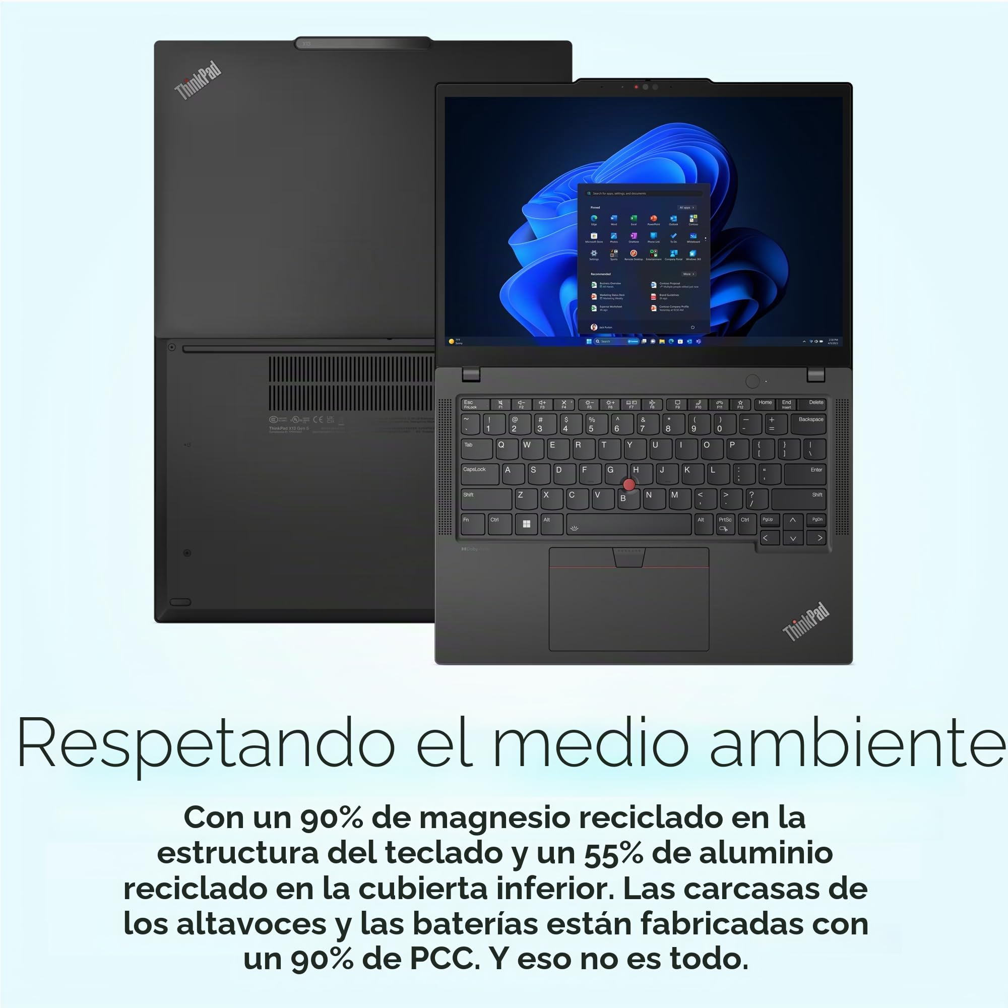 Lenovo - Ordenador portátil de 13,3 pulgadas ThinkPad X13 Gen 5, PC profesional Windows 11 Pro, Intel Core Ultra 7 155U, RAM 16 GB LPDDR5X, 512 GB SSD NVMe - Ordenador gráfico Intel, PC Audio Dolby