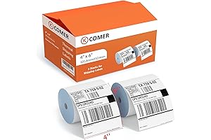 K Comer 4x6 Thermal Shipping Labels (2 Rolls, 700 Labels)