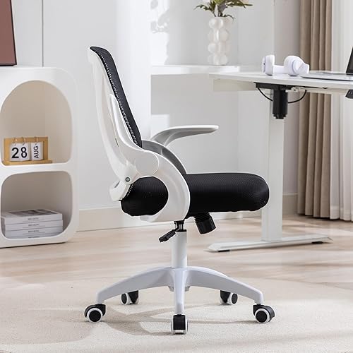 Miniatura 8 de GOTMINSI Silla de oficina en casa, silla ergonómica de escritorio para computadora, respaldo alto, silla giratoria de malla, brazos abatibles, silla