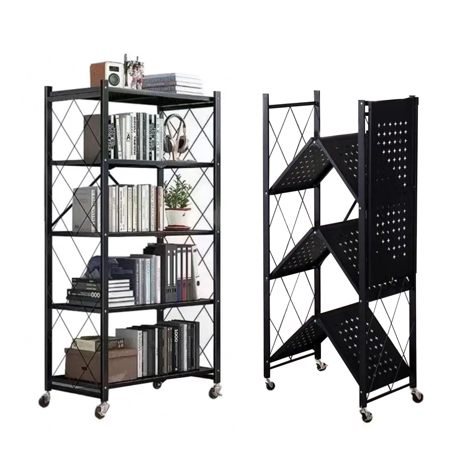 étagère pliable 5 niveaux métal