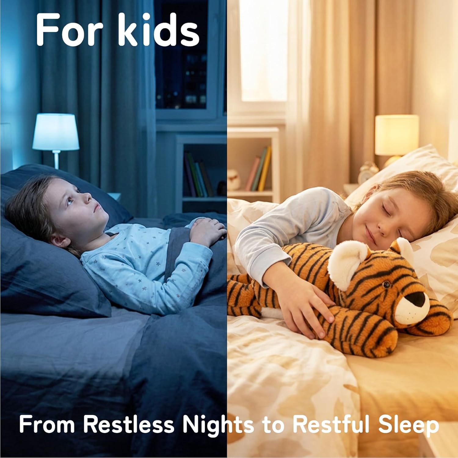 Niuniu Daddy 20" 3.3 lb Weighted Tiger Stuffed Animal for Adults Kids, Giant Large Soft Body Pillow Plush Toy for Sleeping Huggable, Gift for Everyday Comfort