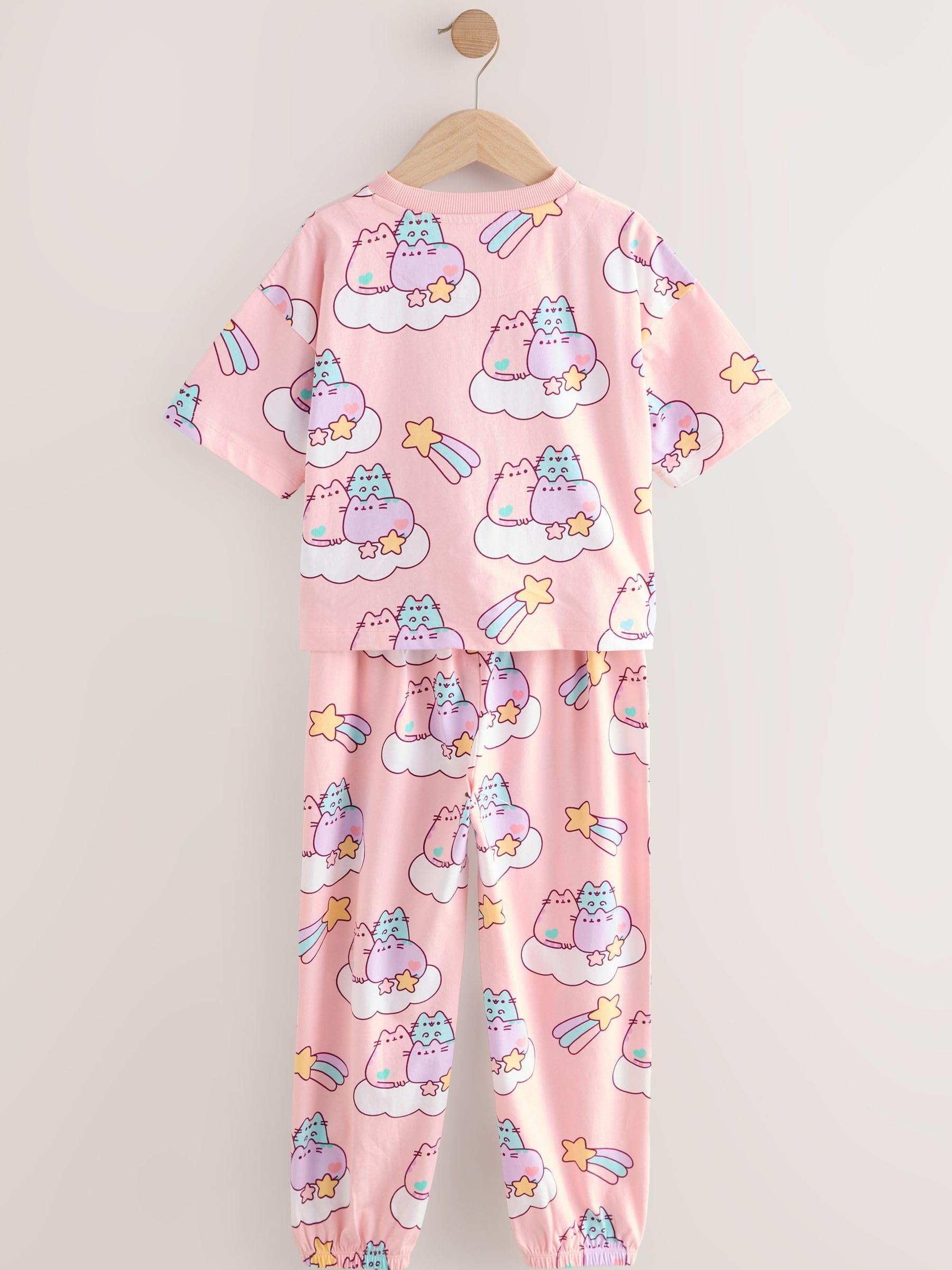 NEXT Mädchen Schlafanzug mit Jogginghose im 2er-Pack, Pusheen