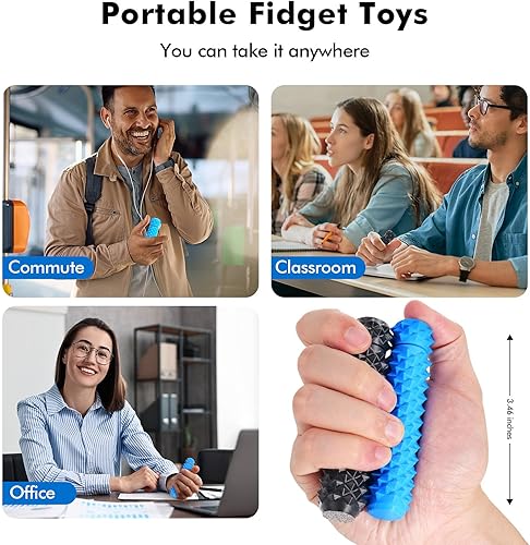 Miniatura 13 de Juguetes sensoriales para adultos para aliviar el dolor: juguete giratorio con pinchos para aliviar el dolor, alivio del estrés para TDAH, autismo