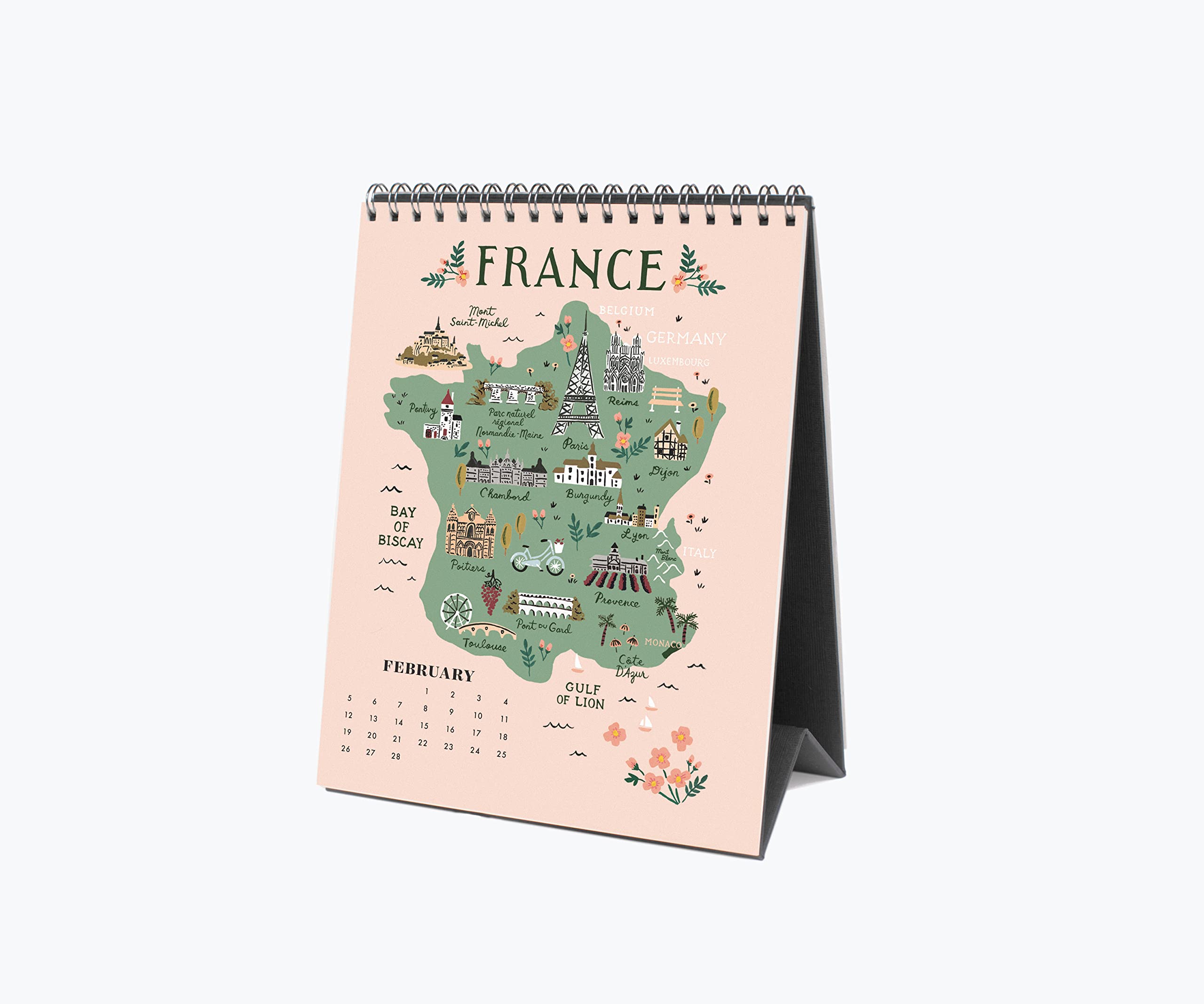 Amazon.com: Rifle Paper Co. World Traveler 2023 Desk Calendar, Features 12  Illustrations of our Favorite Destinations, Spiral-Bound with Stand,  January-December Months, 7.5" L X 6" W : Office Products