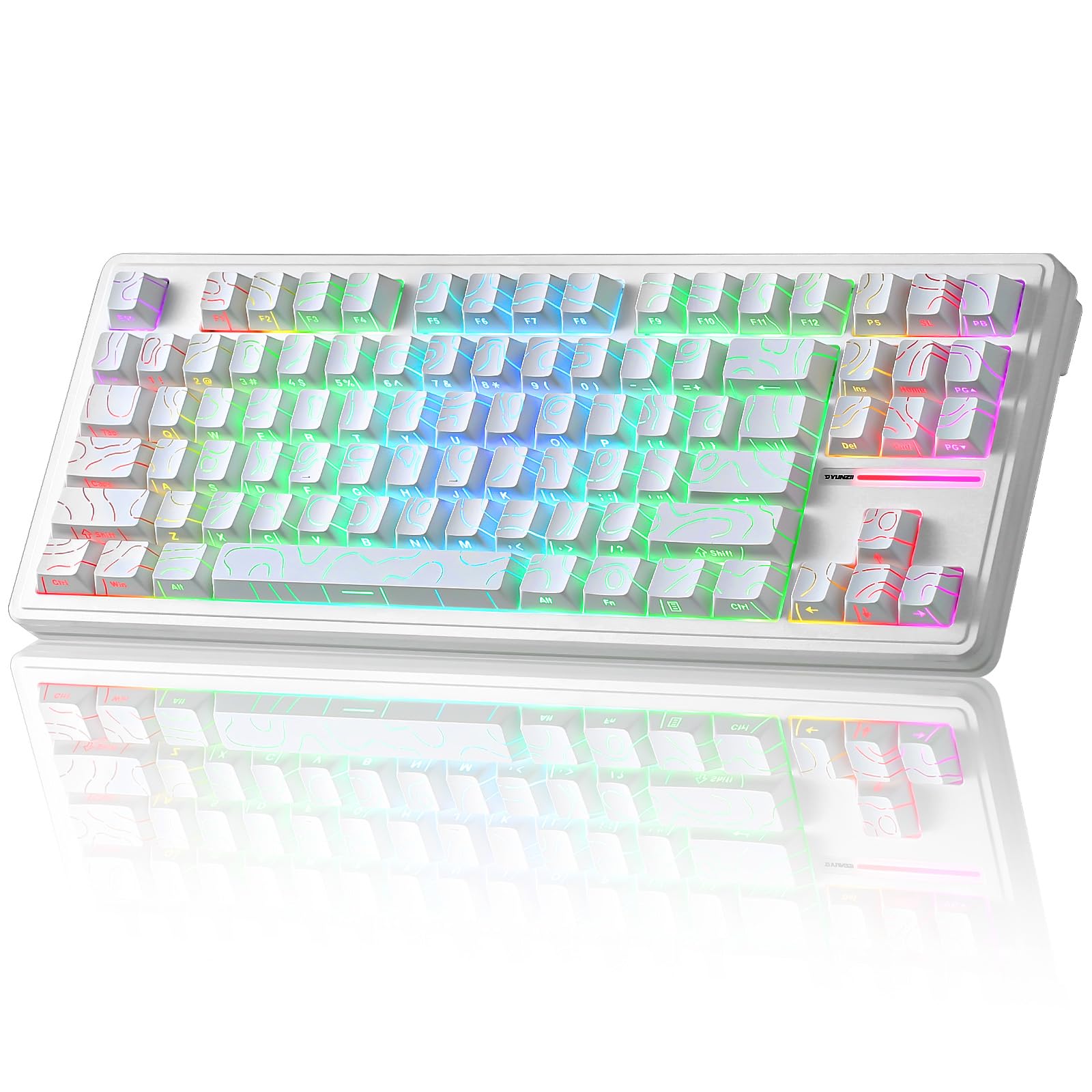 Yuni⭐︎ Amazon.com: YUNZII YZ87 Gasket Mechanical Keyboard,TKL