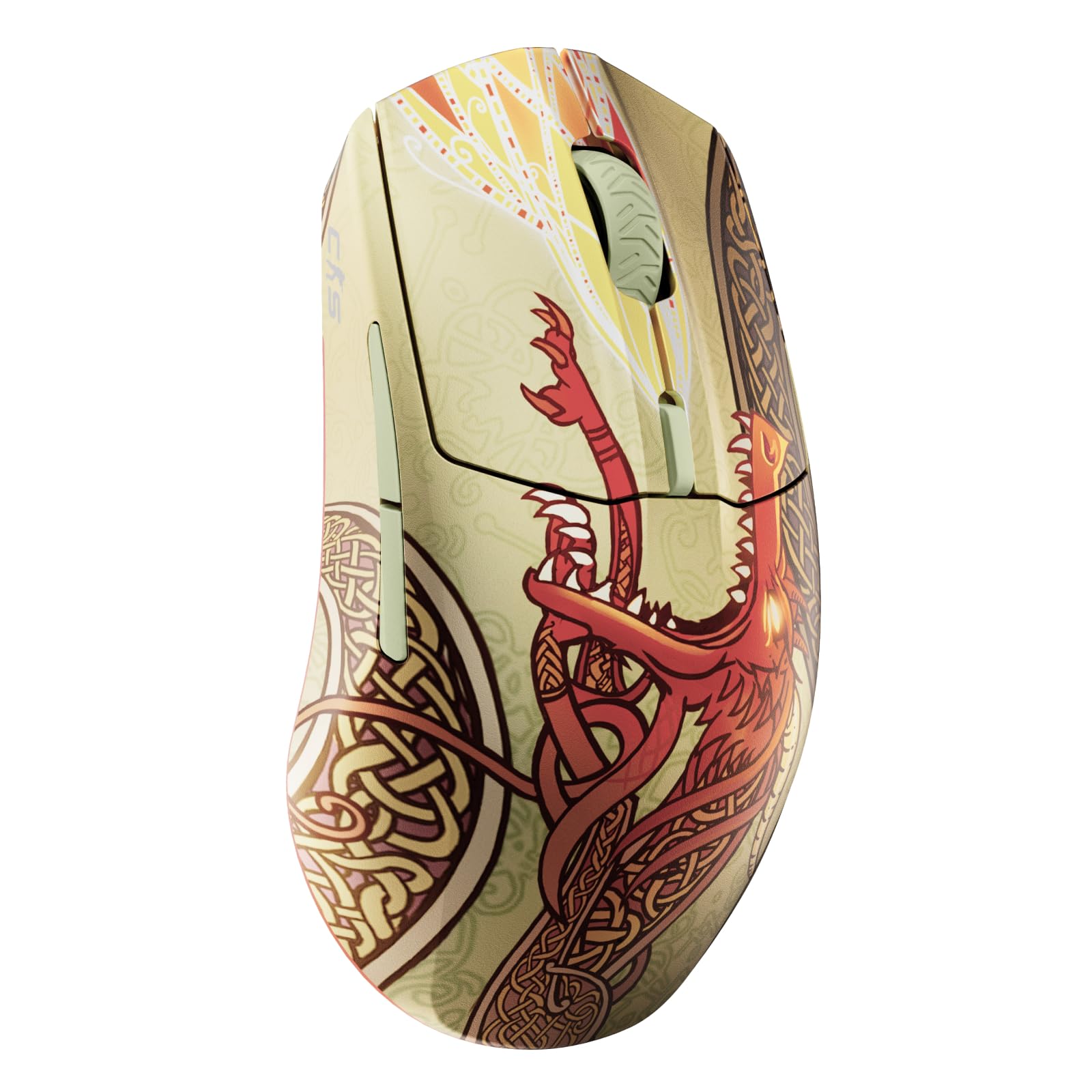 SteelSeries CS2 Dragon Lore – Bezprzewodowa mysz do gier – Counter-Strike – 2,4 GHz i Bluetooth – Czujnik optyczny 18 tys. DPI TrueMove Air – Bateria do 200 godz. — Wytrzymałość 80 mln kliknięć