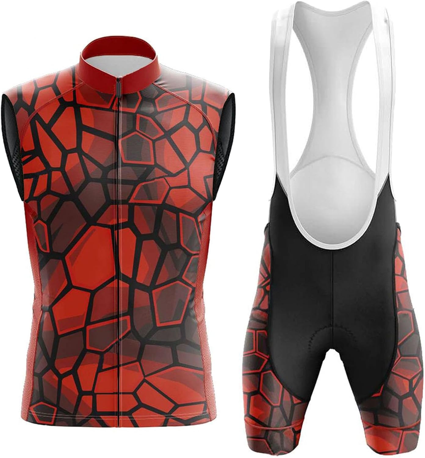 Conjunto Ropa Ciclismo Hombre Sin Mangas Verano,Maillot Chaleco De