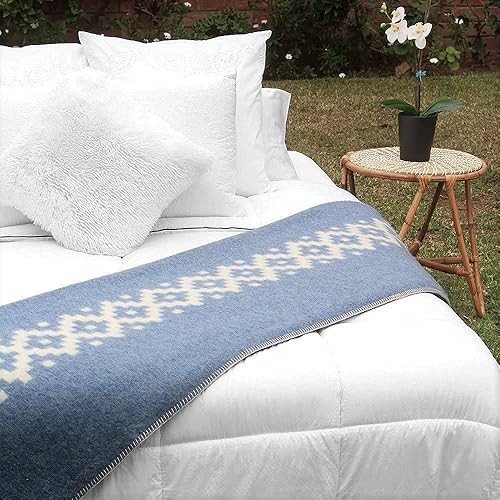 Miniatura 178 de Manta gruesa de lana de alpaca pesada para acampar al aire libre en interiores, mantas suaves de lana de alpaca peruana que vienen en diseño étnico