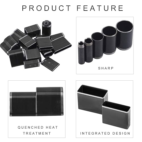 Miniatura 3 de Juego de 39 piezas de cortador de perforación hueco con forma de cuero, arcilla polimérica, kit de perforación de joyas con estuche portátil,