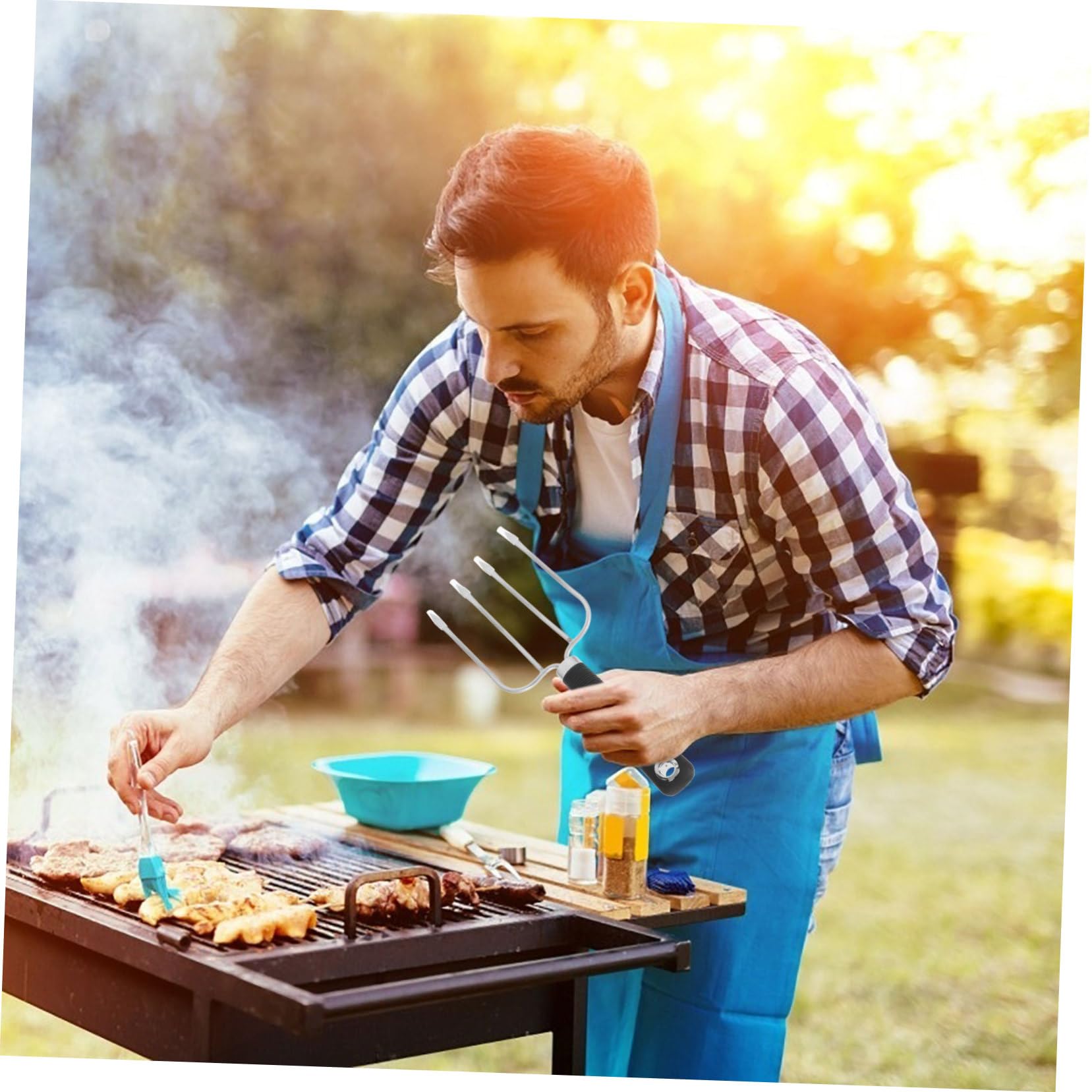 VANZACK 3pezzi Barbecue Inossidabile Antiscivolo Per Grigliate e Utensile Per Arrosti e Bbq