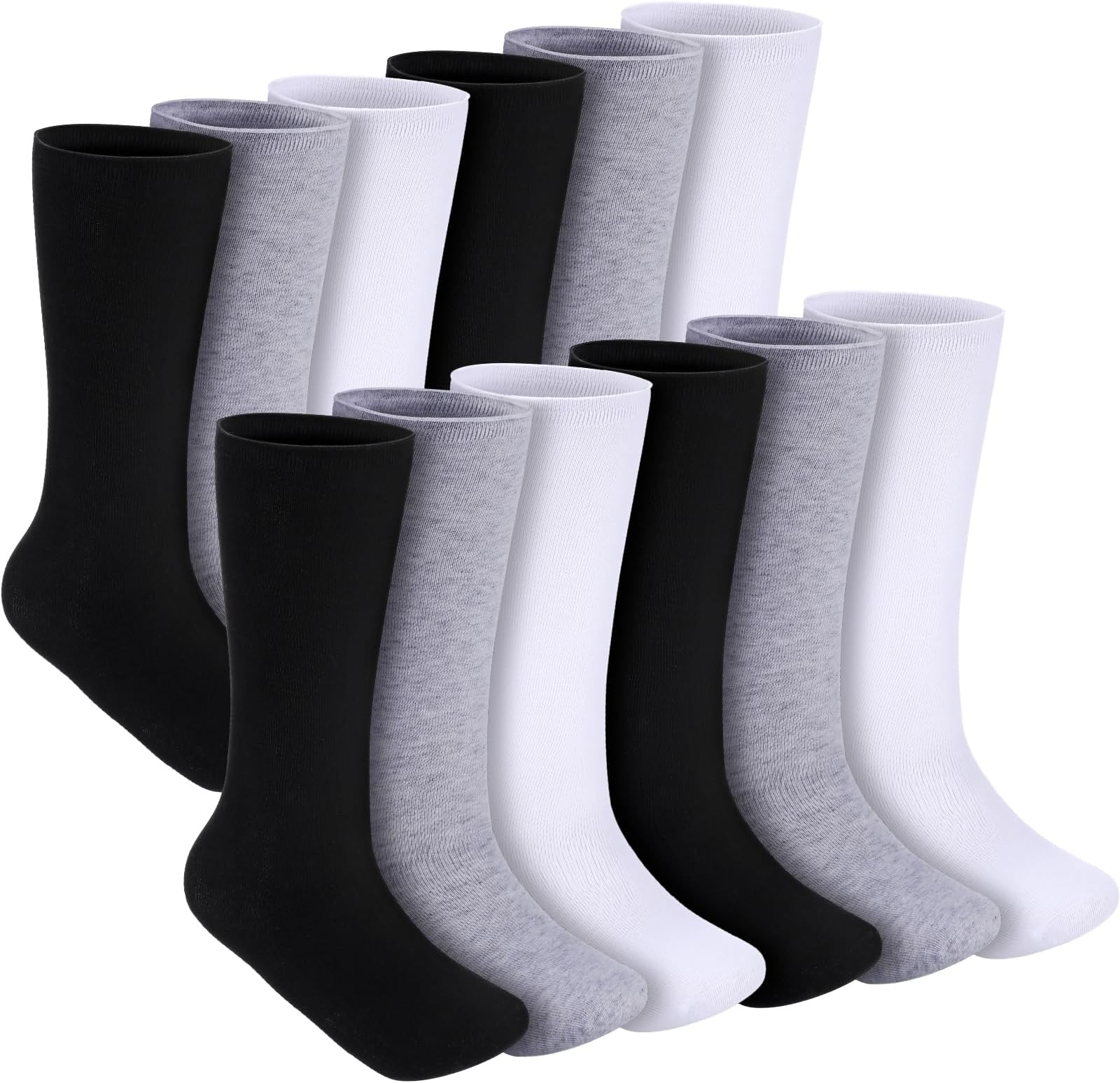 Shinymoon 6 Pair Seamless Afo Interface Socks Sensory Seamless Interface Cotton Non Binding Socks