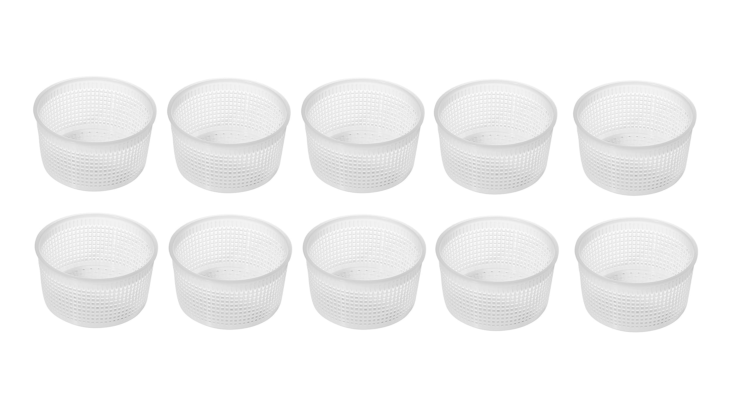 AlcoFermBrew 10 x Moule à fromage 9x5.2cm - 0.35kg - Caciotta | Forme à fromage | Moule à faisselle | Fromage maison