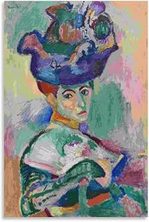 QINGYUAN Henri Matisse Woman with A Hat Poster Picture Print Canvas Poster Wall Art Modern Home Artworks 16x24inch(40x60cm)