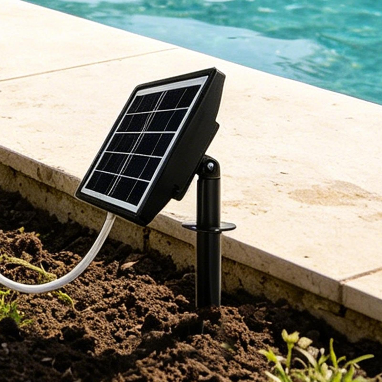 Aeratore Ad Energia Solare Per Laghetto Con Batteria Da 2000 mAh E | Pompa D'Aria Solare Adatto ad acquario, , giardino, cortile e pesca all'aperto