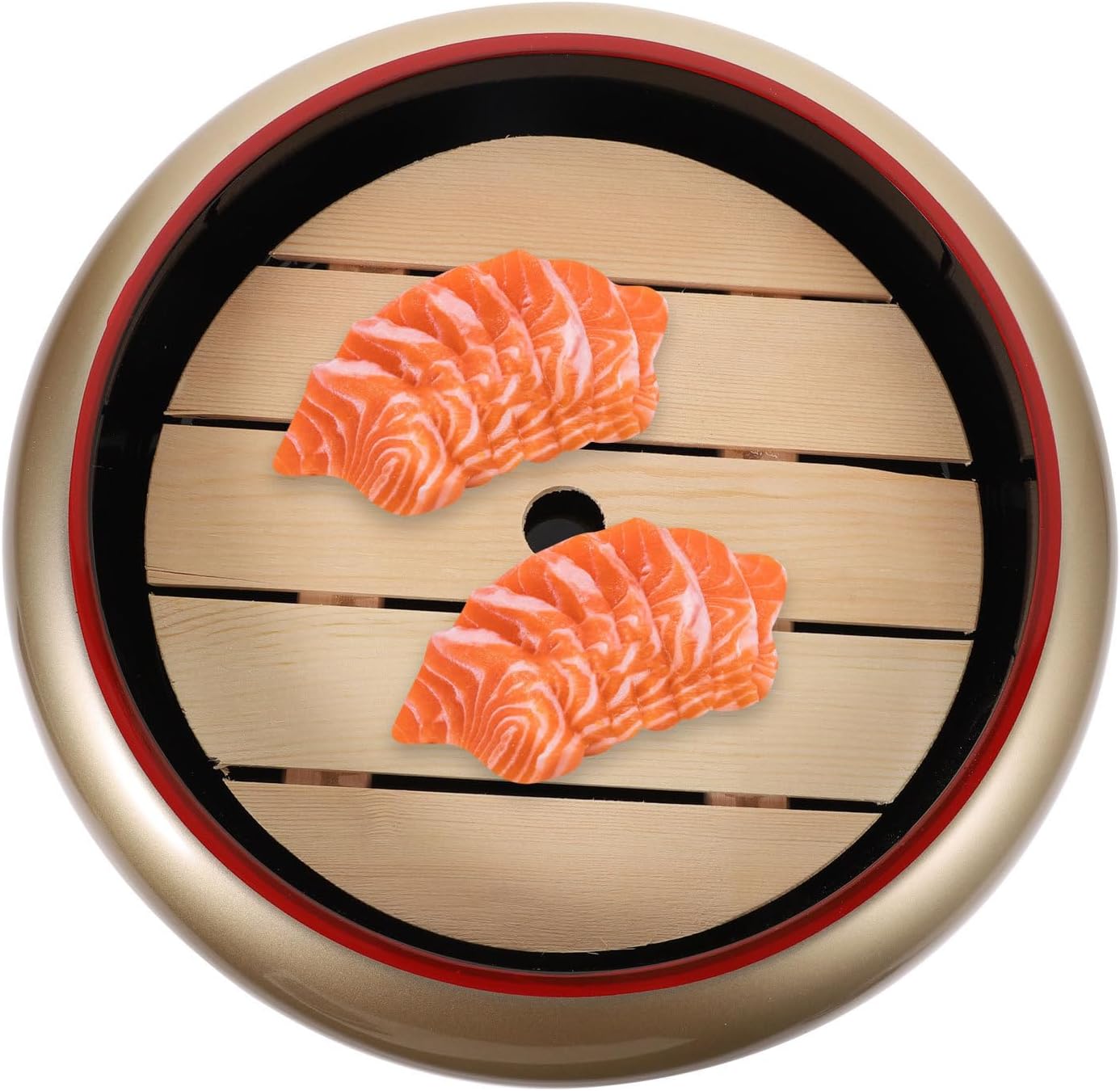 Zerodeko Sushi Serving Plate Set with Wooden Drip Board, Small Japanese Sashimi Platter for Cold Dishes, Household Food-grade Sushi Tray for Seafood Presentation