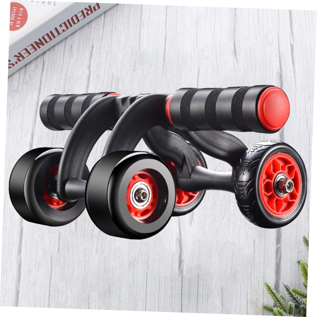 Wheel Mute Fitness Wheel Abdominal Roller Home Gym Accessory for Weight Loss Muscle Building Lightweight Portable Non-slip Handles for Comfort