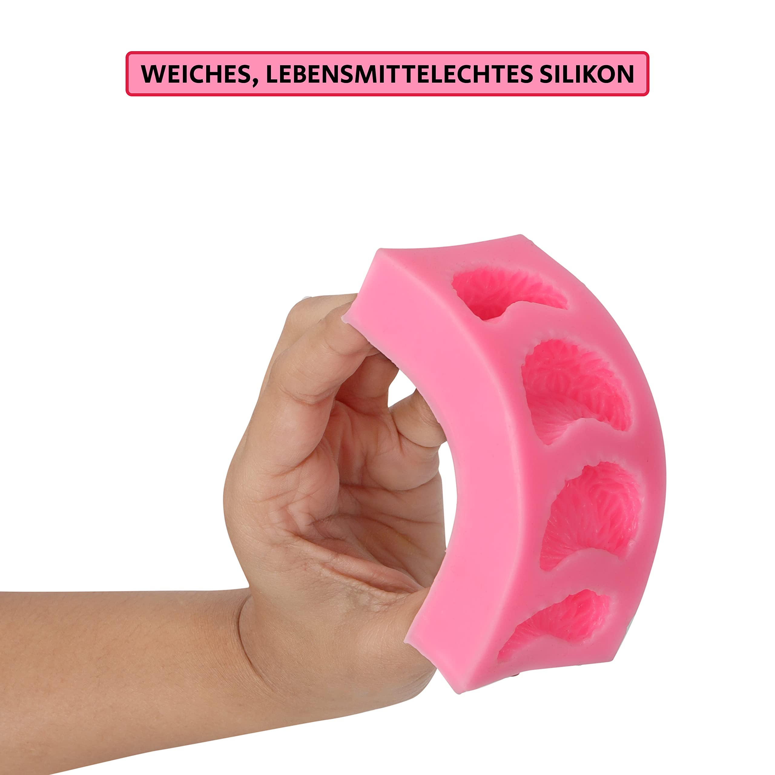 5 Stuks Dessert Fondant Molds -Roze Koekjes en Ijs Desserts Muffin Siliconen Vorm Chocolade Snoep Vorm 3D Bakvorm Cake Decoreren Gereedschap DIY Siliconen Bakken Fondant Mallen