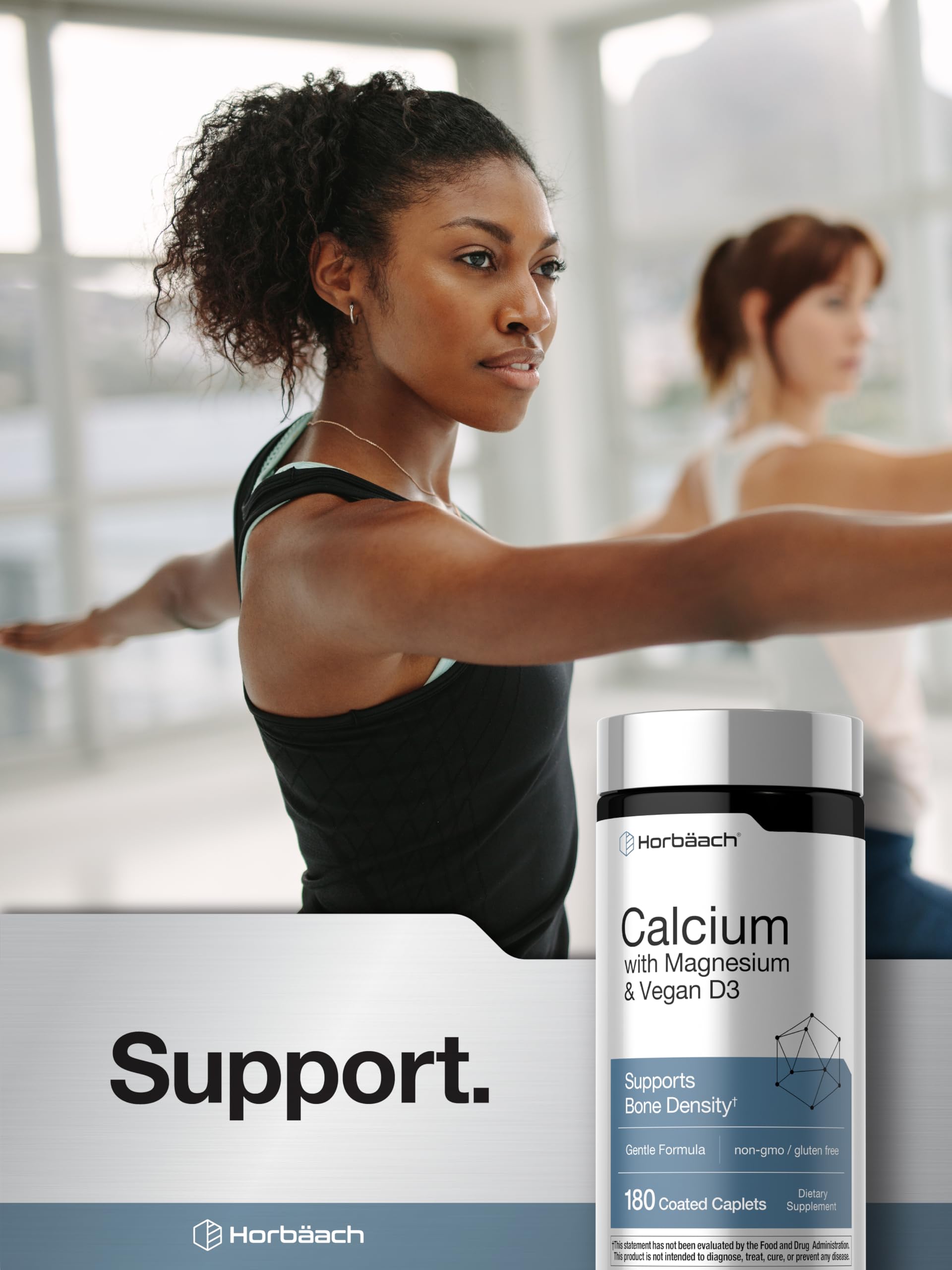 Horbäach Calcium Magnesium D3 | 180 Coated Caplets | Supports Bone Density — Amazon image 6