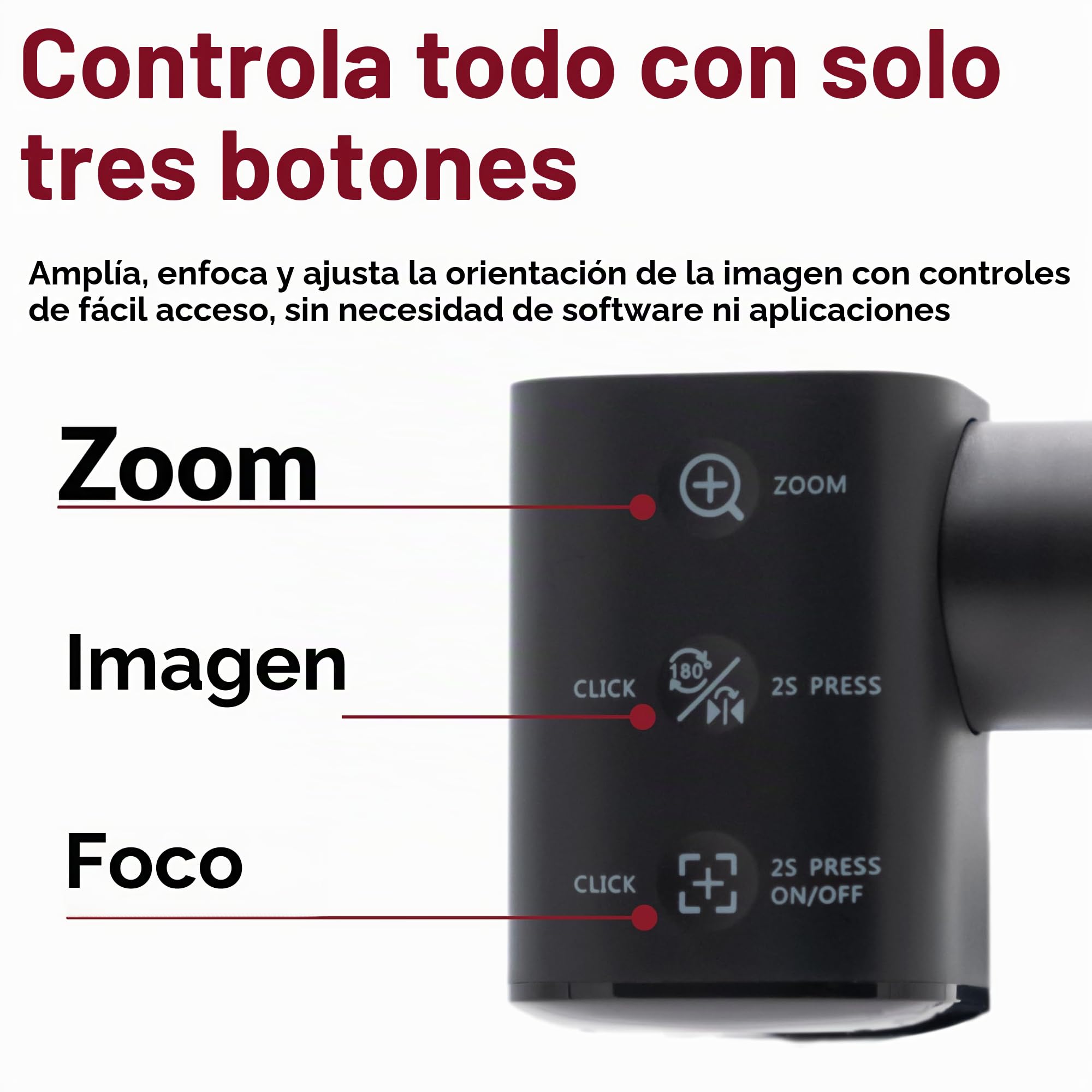 CA Essential Webcam Flex (WC-Flex) - Cámara web HD multifunción con tres posiciones de montaje, vista central para un mejor contacto visual, vista de mesa para compartir escritorio y vista tradicional