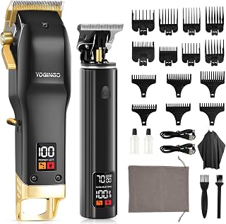 YOGINGO Professional Hair Clippers for Men, Barber Hair Cutting Kit Cordless, Rechargeable Grooming Set Gifts for Men