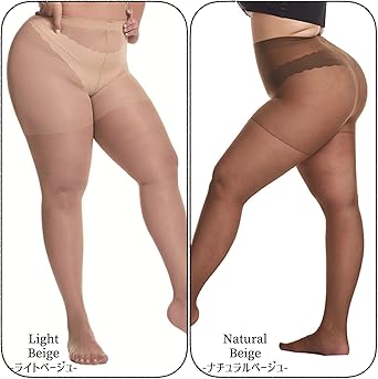 Amazon | [ADOSSY] 20D ストッキング 大きいサイズ 2枚 セット 2