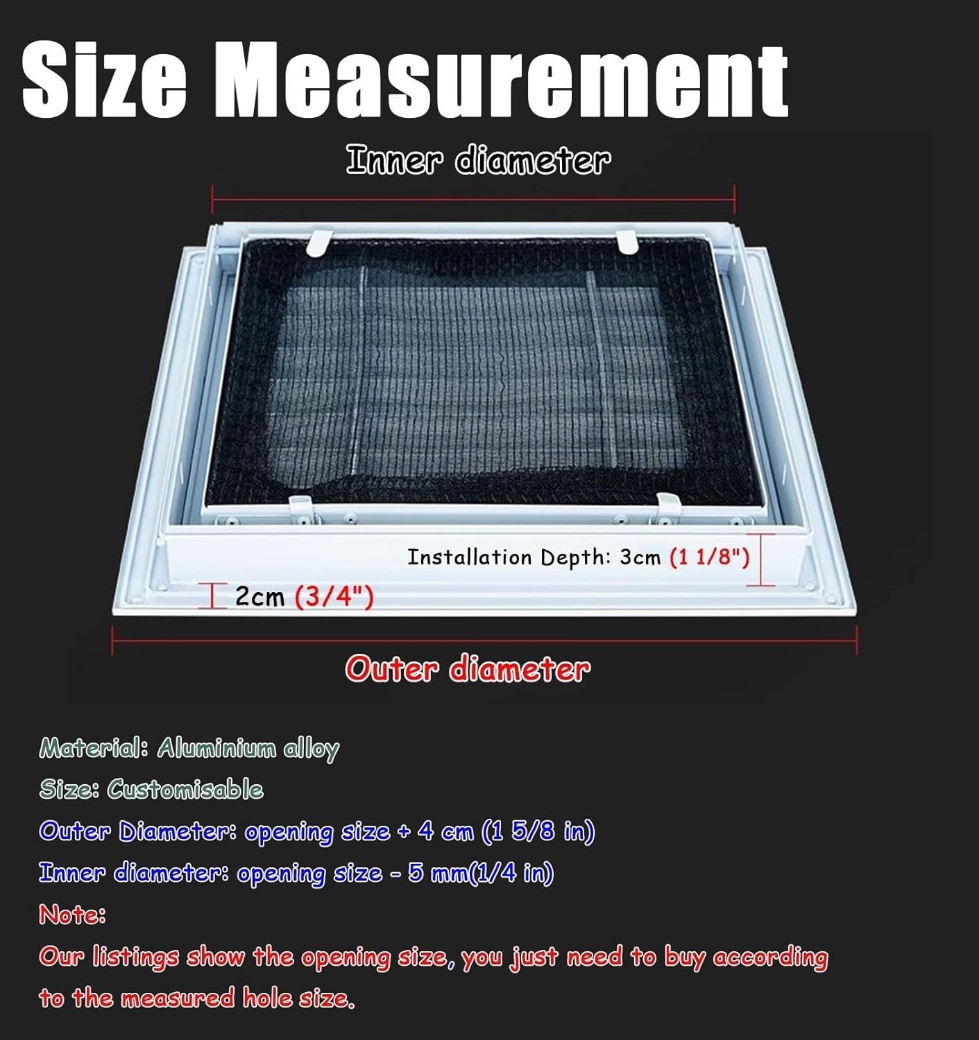 Customizable Gable Vent & Vented Access Hatch Panel - 30x30cm (11.8x11.8in) Ideal for Attic, Shed, Garage, Playhouse, Coop - Ceiling/Wall Access Solution for Better Ventilation