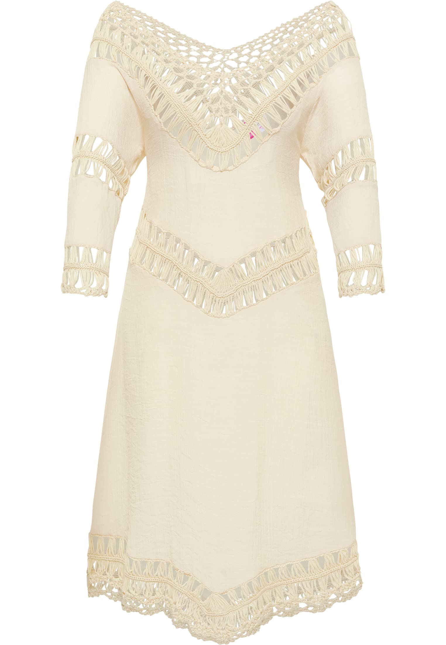 IKITA Tunika-Kleid mit Häkelpart NAN, Mini Abito a Tunica con Uncinetto, X XX-Large Donna