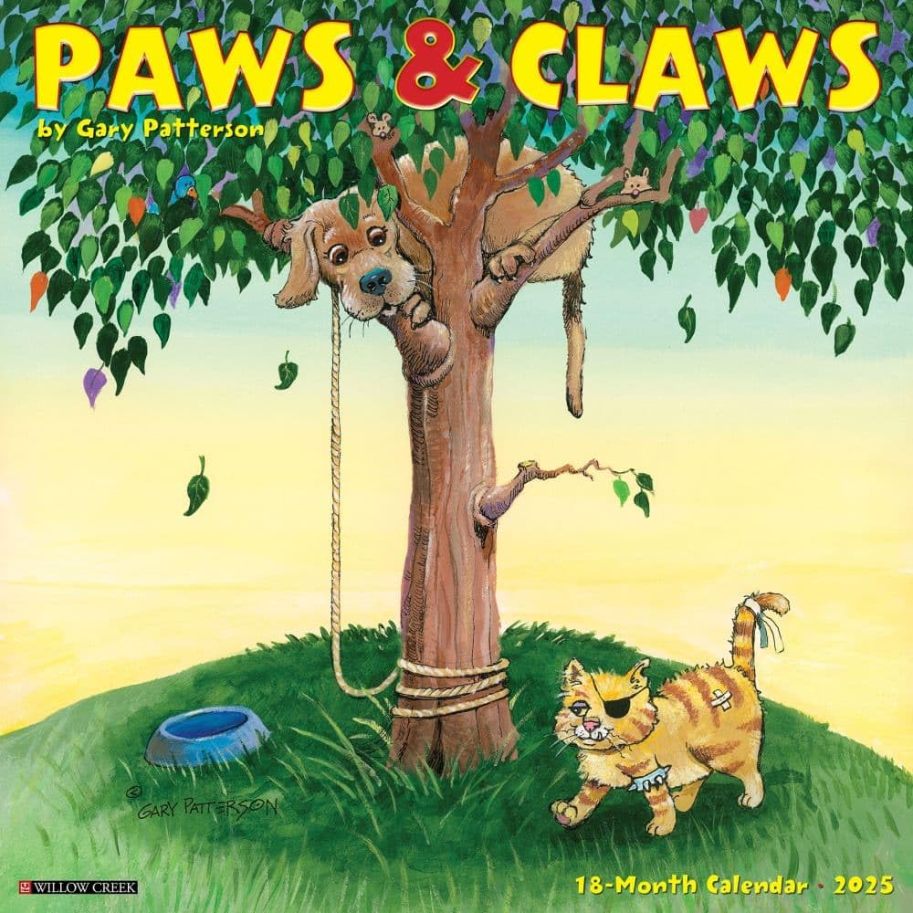 Gary Patterson's Paws n Claws 2025 12" x 12" Wall Calendar