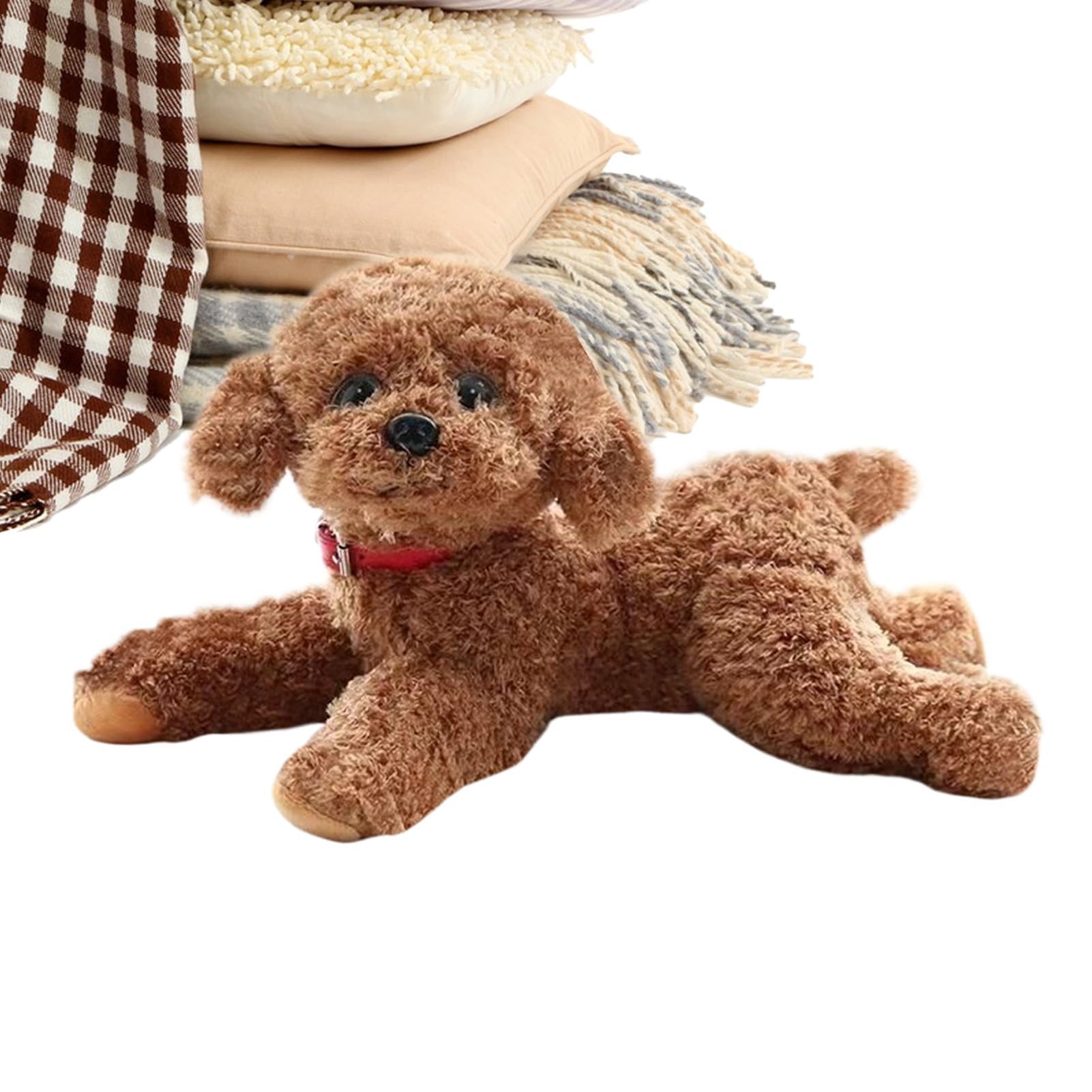 Giocattolo Di Peluche Barboncino Realistico - Cucciolo Di Cane Di Pélluche Morbido 48 Cm - Animale Di Pélluche Di Cane Barboncino Di Peluche - Pupazzo Rilassante Morbido E Per Bambini Piccoli Adulti