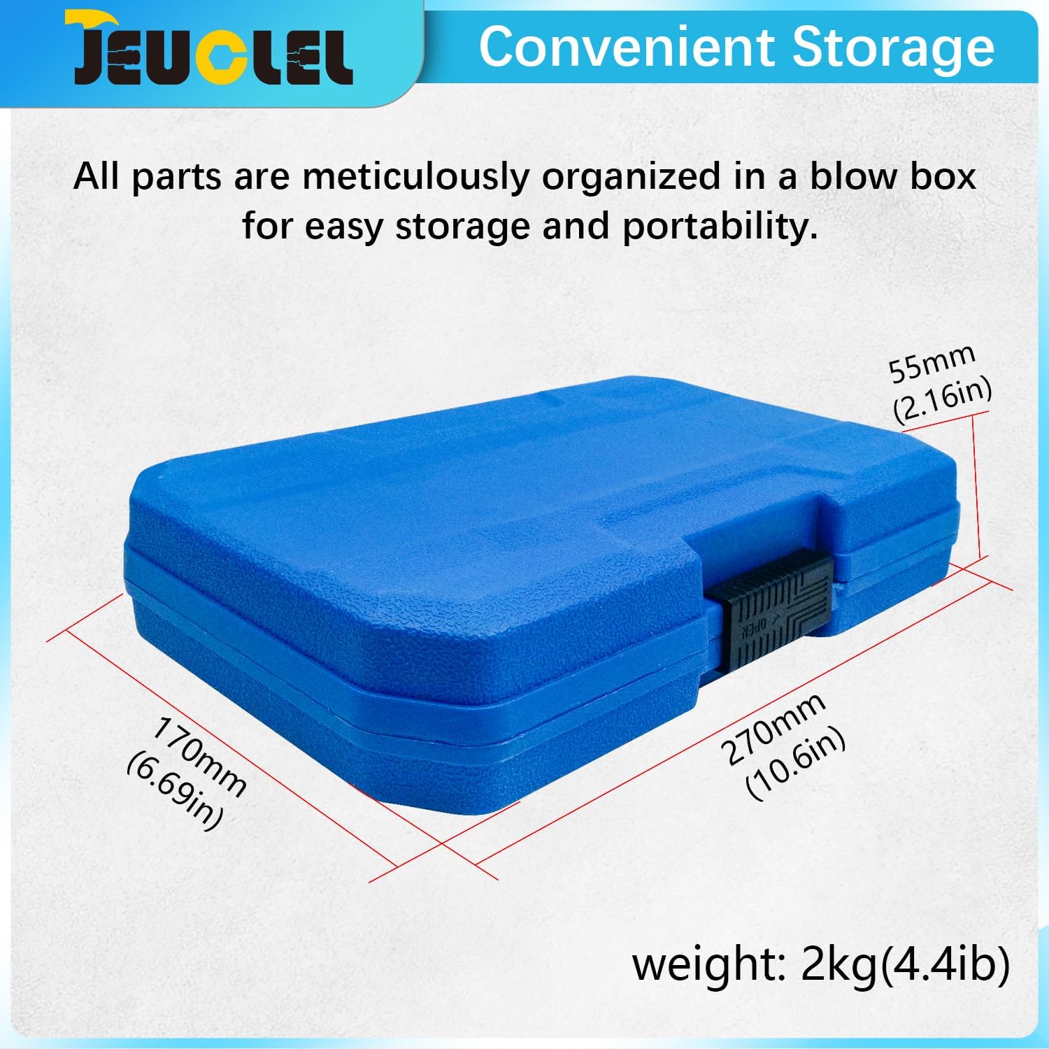 6PCS 1/2" Drive E Type Sockets Set, E10-12-14-16-18-20 Extra Long Hand Tool for Auto