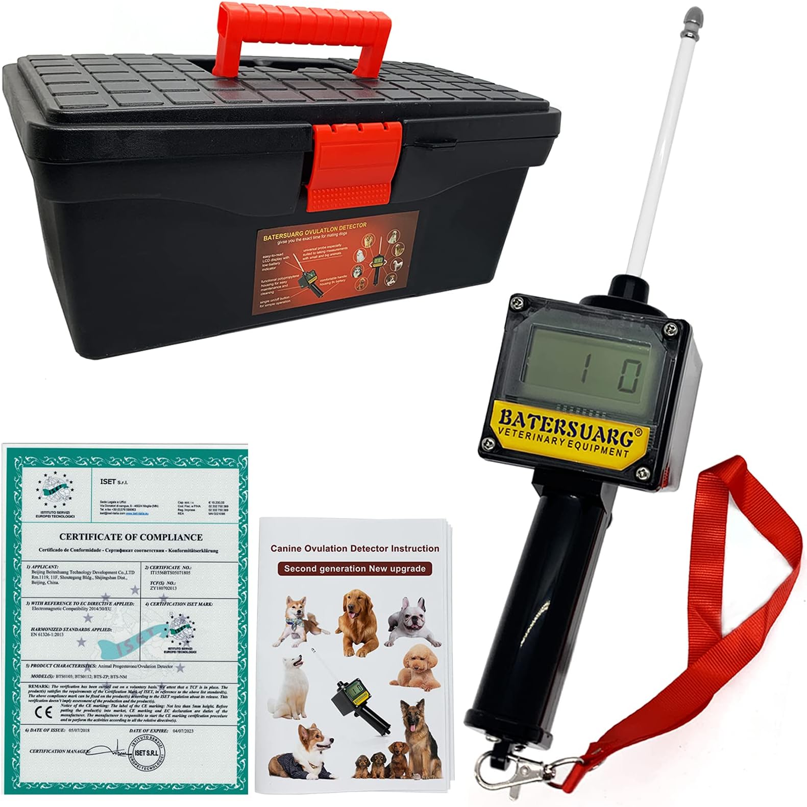 Dog Ovulation Detector,Canine Breeder Tester Artificial Insemination Dogs Breeding Machine,Convenient Formulate Mating Pregnancy Planning,with Detailed English manual and Premium storage box