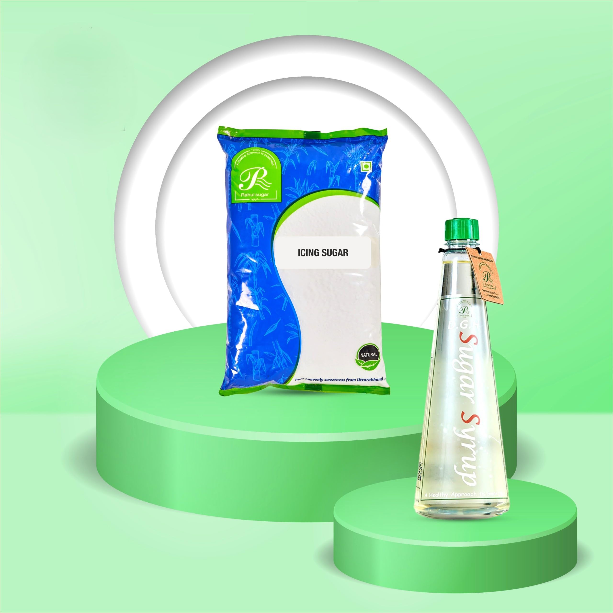 Rahul Sugar DGH Invert Sugar Syrup Baking Specialty Liquid Sugar Sweetener Speciality Icing For Baking Cakes Cookies Pastries| Confectioners Sulphurless Pure and Hygienic, Chemical Free | Instant dissolves Free-flowing sugar - Each of 1Kg (2Kg)