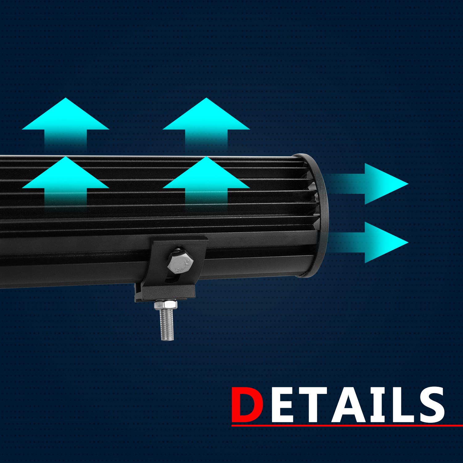 PICAA Barra Led Fuoristrada 20 pollici 59CM 7D 324W Tripla Fila Spot Flood Barra Luce a Led con Magnetico Supporto per FUORI STRADA Moto 4WD SUV ATV UTV Camion 12V